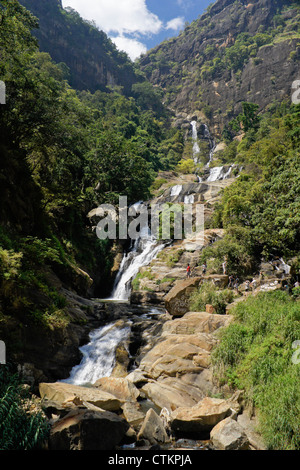 Rawana Wasserfall, Ella, Hügel Land Sri Lanka Stockfoto