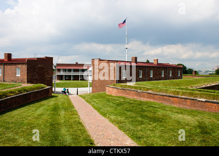 Blick in Fort McHenry Stockfoto