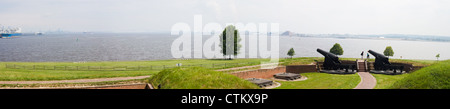 Blick auf Baltimore Hafen aus dem Fort McHenry Stockfoto