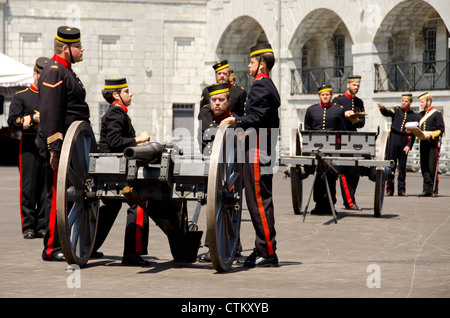 Fort, Kingston, Ontario, Kanada Henry National Historic Site. Militärischer Kanone Rennen & Wettbewerb. Stockfoto