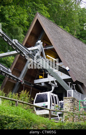 Seilbahnen in Höhen von Abraham Matlock Bath Derbyshire Peak District England Stockfoto