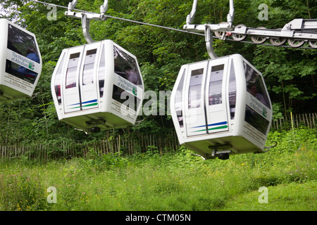 Seilbahnen in Höhen von Abraham Matlock Bath Derbyshire Peak District England Stockfoto