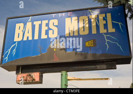 Alfred Hitchcock film nicht hier, aber man sollte vorsichtig sein, dennoch im Bates Motel in Coeur d ' Alene, Idaho, USA. Stockfoto