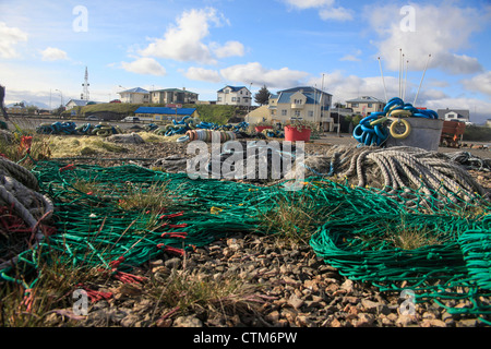 Island, Husavik, ein Fischerdorf und ein Zentrum des Whale-watching in Nordisland Stockfoto