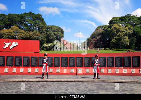 Denkmal für gefallene Soldaten im Krieg der Faucklands Inseln Stockfoto