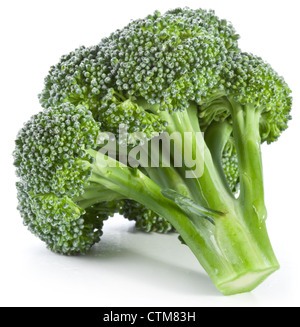 Brokkoli auf weißem Hintergrund. Stockfoto