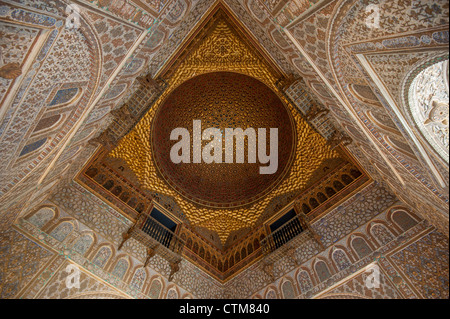 Innere des königlichen Alcazars von Sevilla, Spanien Stockfoto