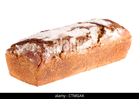 Hausgemachtes Brot isoliert auf weißem Hintergrund Stockfoto