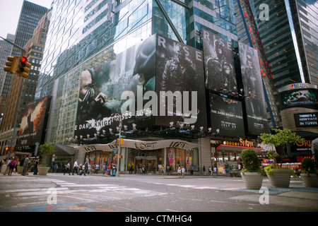 Werbung für die neuesten Batman-Film, ist "The Dark Knight Rises" am Times Square gesehen Stockfoto