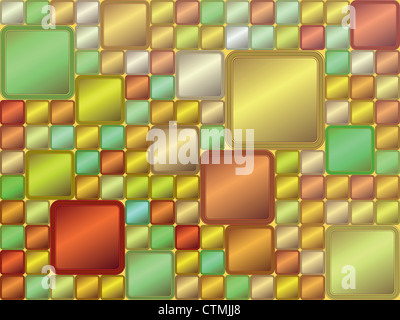 Vektor-geometrischen abstrakten Hintergrund von farbigen Quadraten Stockfoto