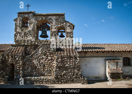 Mission San Miguel Arcángel in der Nähe von Paso Robles in San Luis Obispo County, California, Vereinigte Staaten von Amerika Stockfoto