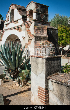 Mission San Miguel Arcángel in der Nähe von Paso Robles in San Luis Obispo County, California, Vereinigte Staaten von Amerika Stockfoto