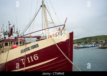 Ein Boot in der Stadt Dingle Harbour. Halbinsel Dingle, Kerry, Irland. Stockfoto