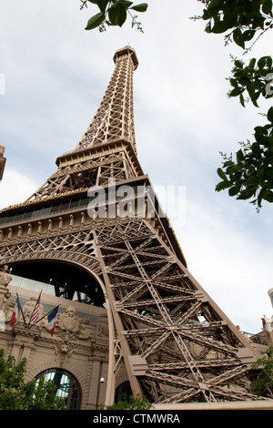 Replica-Eiffelturm, Paris-Hotel und Casino in Las Vegas Stockfoto