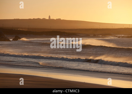 Die Cape Columbine Leuchtturm gefunden in kleinen Westküste Angeln Dorf der Paternoster, Western Cape, Südafrika Stockfoto