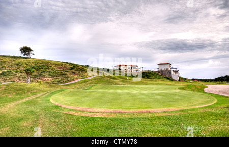 Black Pearl Golfplatz in Pristine Bay auf Roatan, Honduras Stockfoto