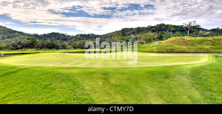 Black Pearl Golfplatz in Pristine Bay auf Roatan, Honduras Stockfoto