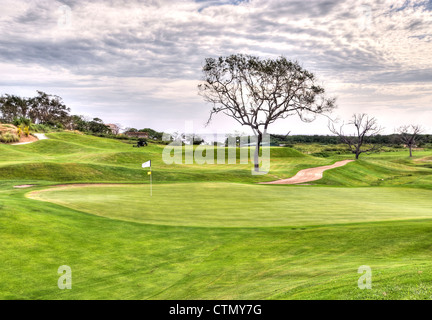 Black Pearl Golfplatz in Pristine Bay auf Roatan, Honduras Stockfoto