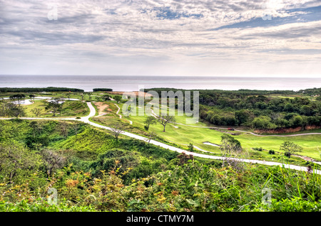 Black Pearl Golfplatz in Pristine Bay auf Roatan, Honduras Stockfoto