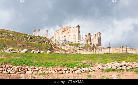 Artemis-Tempel in der antiken Stadt Jerash in Jordanien Stockfoto