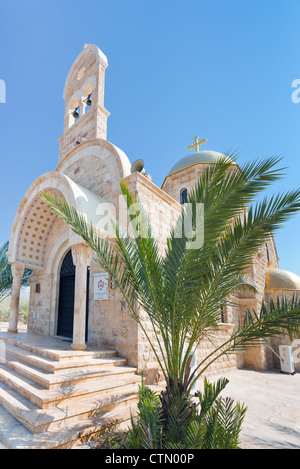 Griechische orthodoxe St. Johannes Baptist Church in Taufstätte am Fluss Jordan Stockfoto