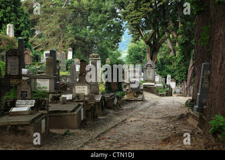 Friedhof neben der Kirche auf dem Hügel in Sighisoara/Schäßburg Stockfoto