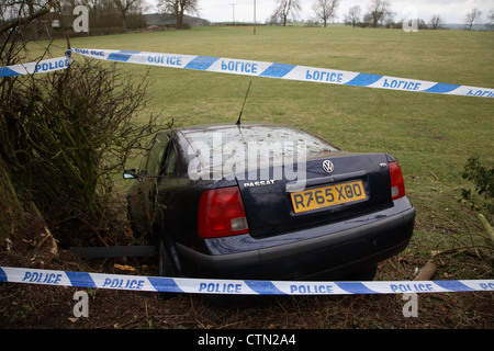 abgestürztes Auto Stockfoto