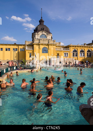 Szechenyi Thermalbäder, Budapest, Ungarn, Osteuropa Stockfoto