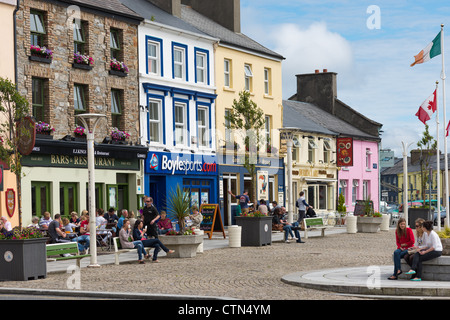 Stadtzentrum von Clifden, Connemara, County Galway, Republik Irland, Europa. Stockfoto