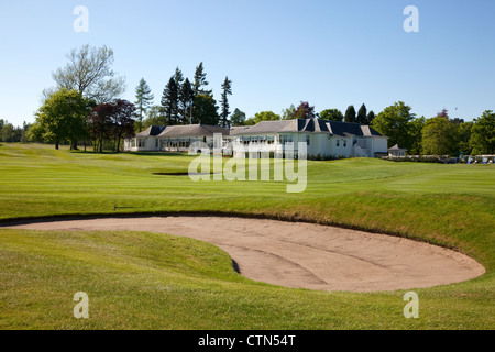 18. Fairway, Könige, Gleneagles mit dem Dormie House Restaurant und Club Zimmer Gleneagles, Schottland, Großbritannien, Großbritannien Stockfoto