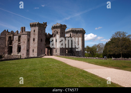 Raglan Castle, Monmouthshire, Wales, UK Stockfoto