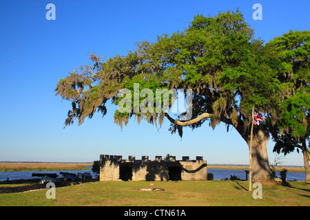 Magazin, Fort Frederica Nationalmonument, St. Simons Island, Georgia, USA Stockfoto