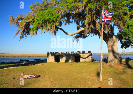 Magazin, Fort Frederica Nationalmonument, St. Simons Island, Georgia, USA Stockfoto