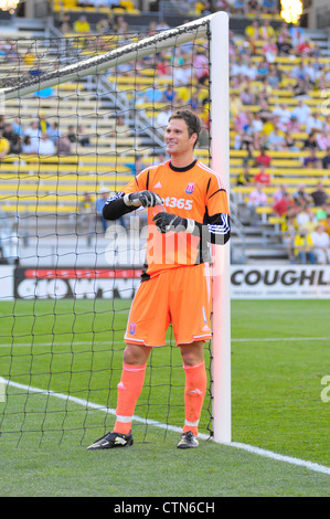 Columbus Crew bewirten Stoke City FC für ein Internationales Freundschaftsspiel am Columbus Crew Stadium, Columbus, Ohio am 24. Juli 2012 Stockfoto