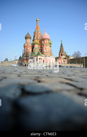 Basilius Kathedrale auf dem Roten Platz (Kreml) in Moskau, Russland. Stockfoto