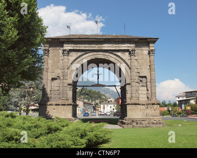 Arco d Augusto (Arch August) in Aosta Italien Stockfoto