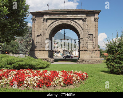 Arco d Augusto (Arch August) in Aosta Italien Stockfoto