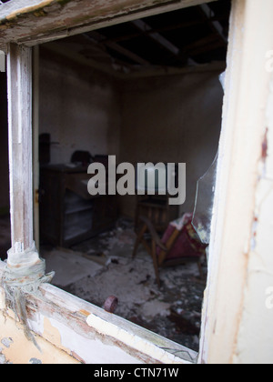 Fernseher in leeren Haus, äußeren Hebriden Stockfoto