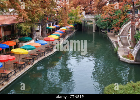 Flusspromenade in San Antonio, Texas Stockfoto