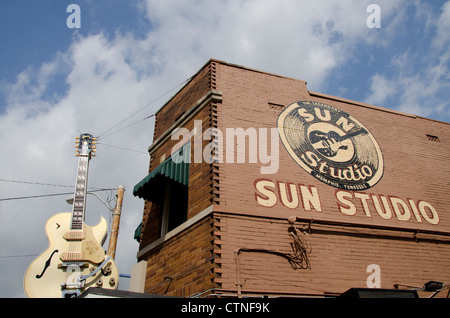 Tennessee, Memphis. Sun Studio, dem legendären Tonstudio. Stockfoto