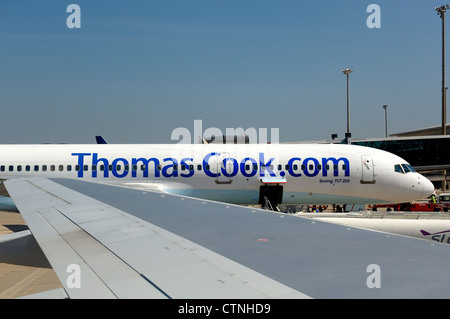 Thomas cook.com Airbus Boeing 757-200 Mahon Menorca Spanien Stockfoto