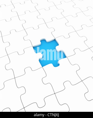 Puzzle mit fehlenden Stück Stockfoto