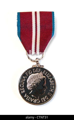 Die Königin Diamond Jubilee Medaille 1952-2012 - Vorderseite der Medaille Stockfoto