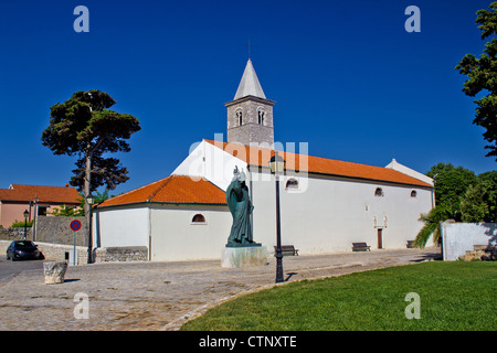 Stadt Nin Kirche und Platz, Dalamtia, Kroatien Stockfoto