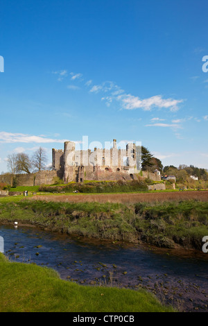 Laugharne Castle, Carmarthenshire, Wales, UK Stockfoto