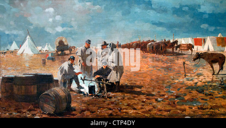Regnerischen Tag im Camp 1871 Winslow Homer US Vereinigte Staaten von Amerika Stockfoto