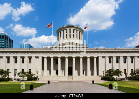 Die Westfassade des Ohio Statehouse, Columbus, Ohio, USA Stockfoto