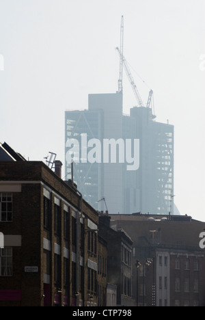 201 Bishopsgate & Broadgate Tower im Bau, City of London, UK. Stockfoto