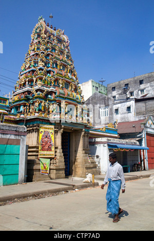 Hindu-Tempel in Yangon (Rangoon), Myanmar (Burma). Stockfoto