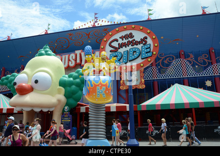 Krustyland die Simpson Ride im Universal Studios Orlando, Florida Stockfoto